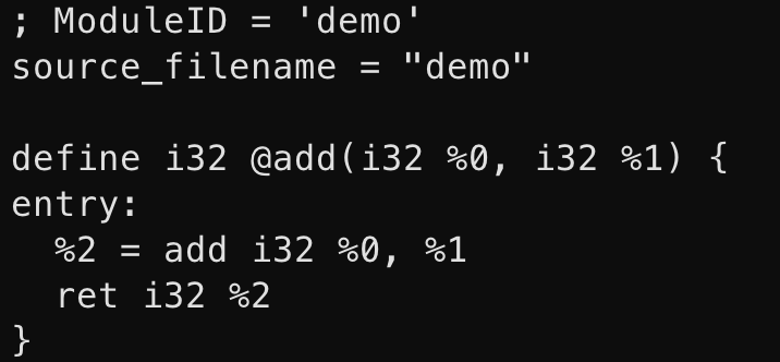 LLVM IR Example